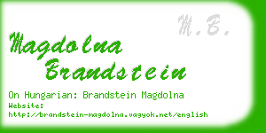 magdolna brandstein business card